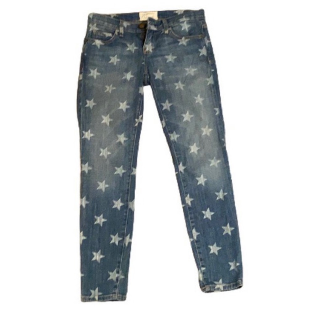 Current/Elliott Star Print Skinny Jeans
